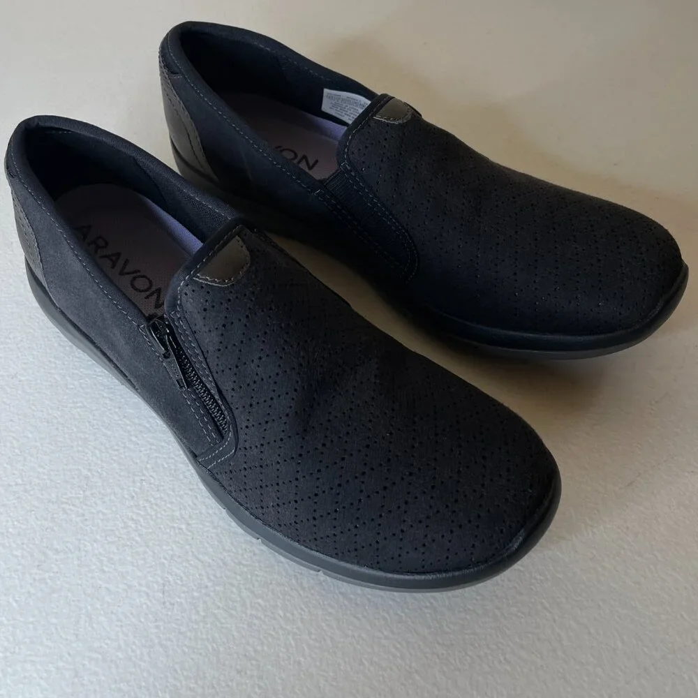 Aravon Wembly Side Zip Faux Suede Shoes Women’s Size 8.5 Narrow - Picture 16 of 16